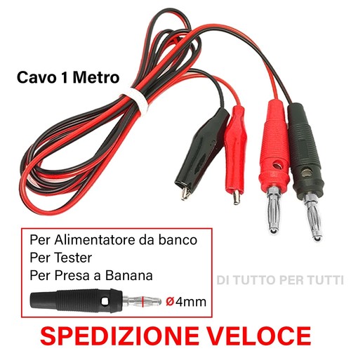 Cavo spina banana - banana, 4mm